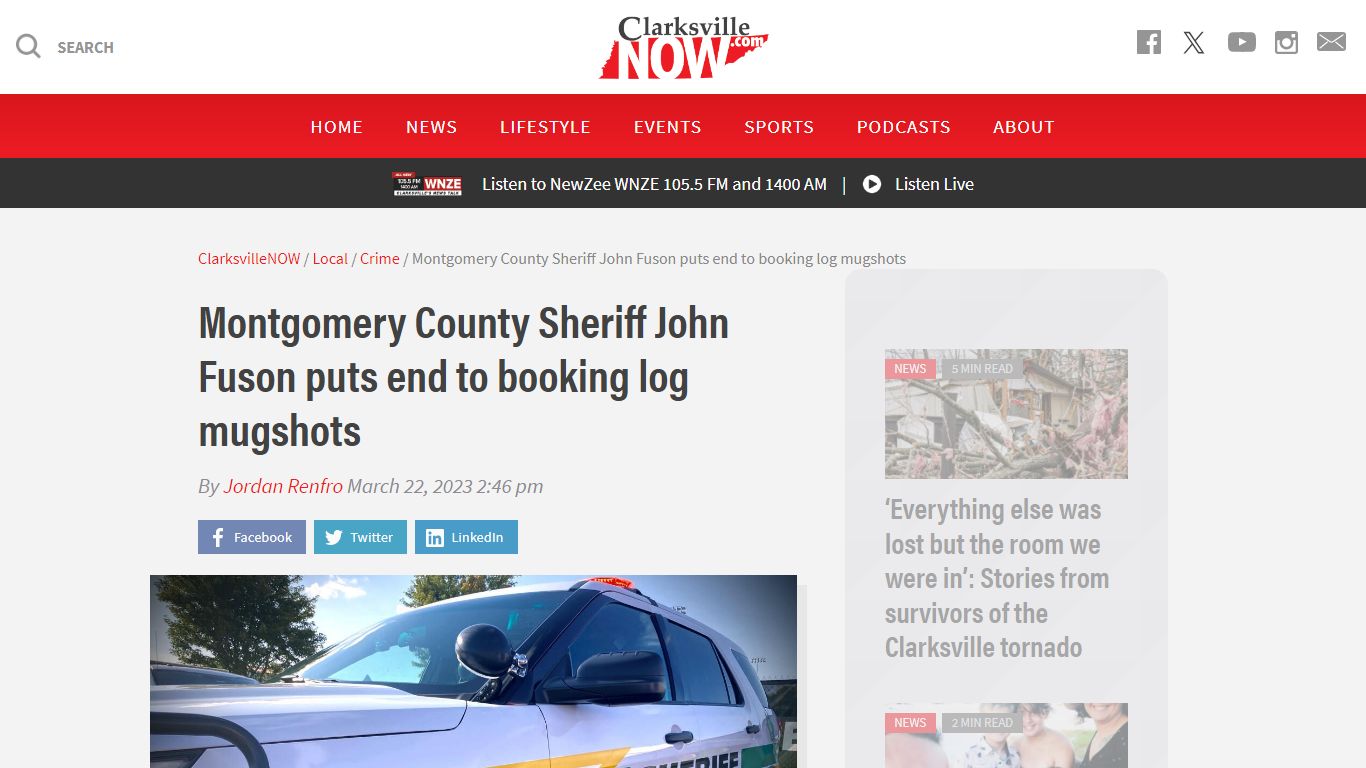 Montgomery County Sheriff John Fuson puts end to booking log mugshots ...