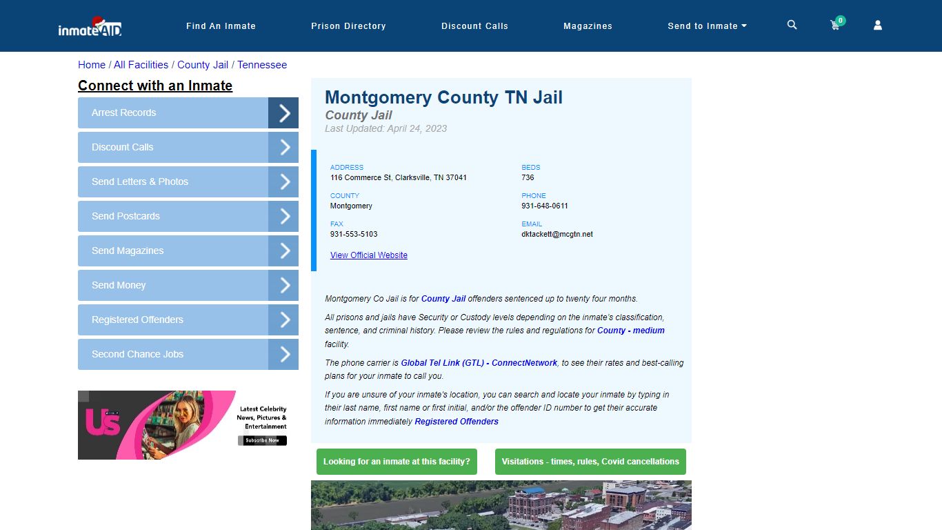 Montgomery County TN Jail - Inmate Locator - Clarksville, TN