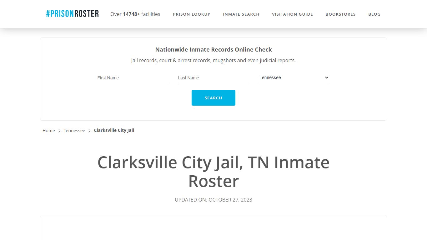 Clarksville City Jail, TN Inmate Roster - Prisonroster